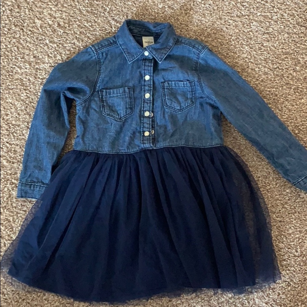 Denim and tulle dress